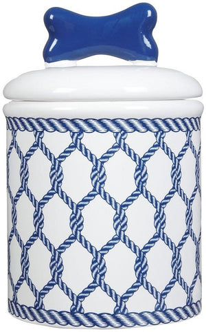 Nautical Net Ceramic Pet Canisters & Bowls - Nautical Luxuries