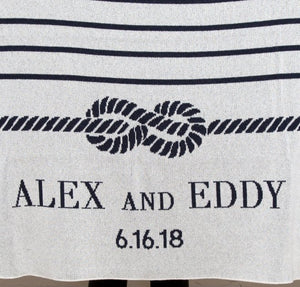 Custom Bride And Groom Eco-Conscious Throw - Nautical Luxuries