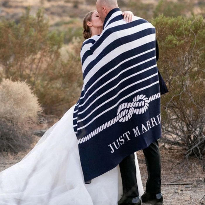 Just Married Eco-Conscious Throw - Nautical Luxuries