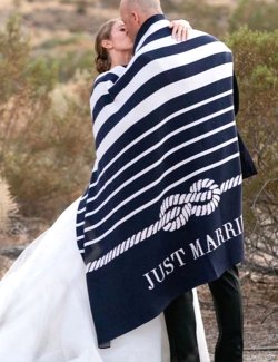 Just Married Eco-Conscious Throw - Nautical Luxuries