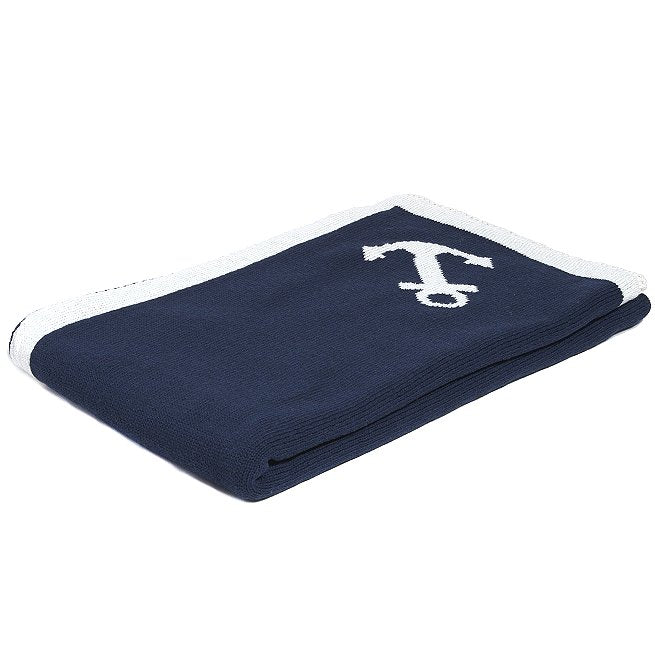 Eco-Conscious Nautical Anchor Knit Poncho - Nautical Luxuries