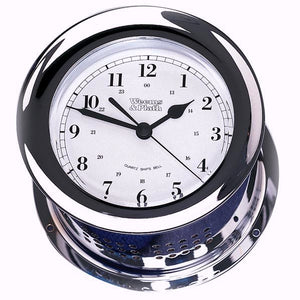 Weems & Plath Chrome Wall Clocks - Nautical Luxuries