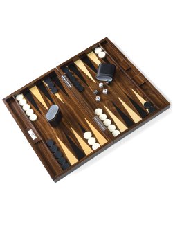 Lacquered Wood Grain Superyacht Backgammon Set - Nautical Luxuries