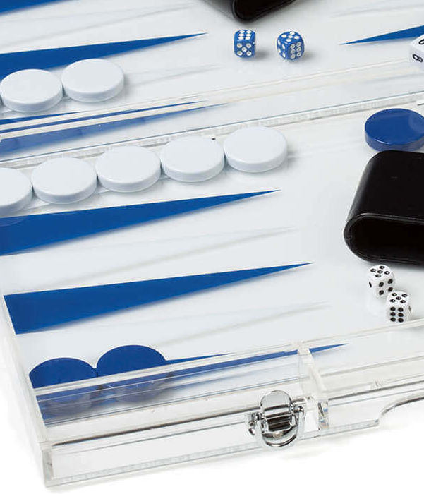 Clear Lucite Superyacht Backgammon Set - Nautical Luxuries