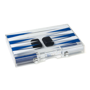 Clear Lucite Superyacht Backgammon Set - Nautical Luxuries