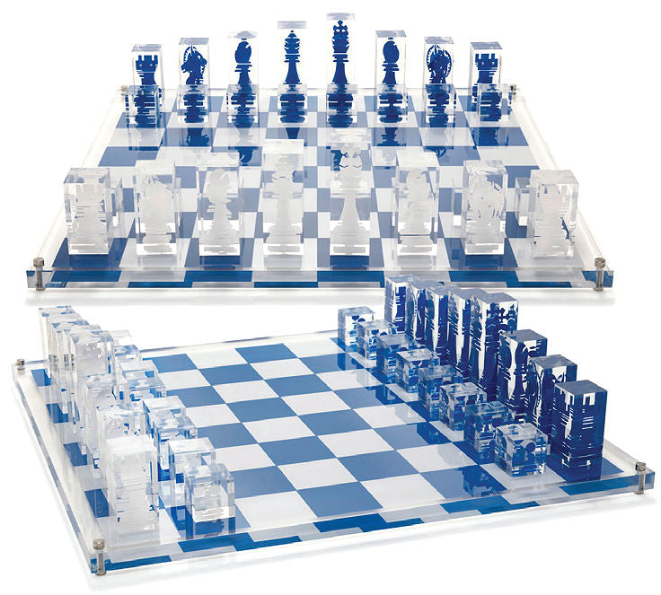 Luxury Acrylic Superyacht Chess Sets - Nautical Luxuries