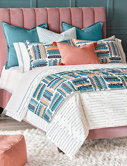 Playa Pastel Luxury Coastal Bedding Collection - Nautical Luxuries