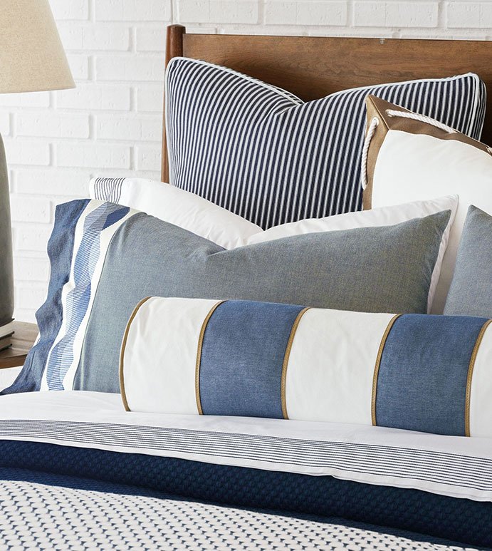 Bristol Beach Denim Coastal Bedding Set - Nautical Luxuries