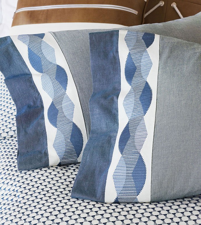 Bristol Beach Denim Coastal Bedding Collection - Nautical Luxuries