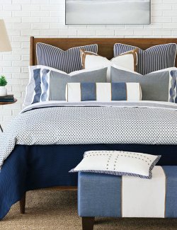 Bristol Beach Denim Coastal Bedding Set - Nautical Luxuries