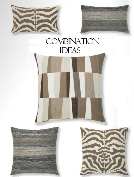 Strata Grigio Sunbrella® Outdoor Pillow - Nautical Luxuries