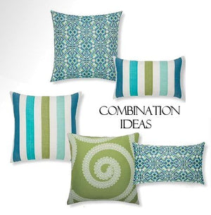 Delphi Print Sunbrella® Outdoor Pillows - Nautical Luxuries