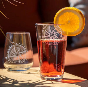 Navigator Etched Glass Barware Collection - Nautical Luxuries