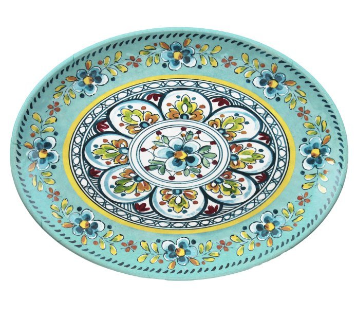 Old World: Aegean Turquoise Melamine Dinnerware - Nautical Luxuries