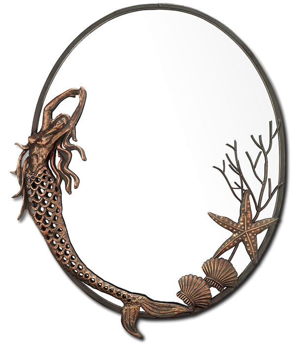 Mermaid Dance Oval Wall Mirror - Nautical Luxuries