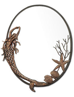 Mermaid Dance Oval Wall Mirror - Nautical Luxuries