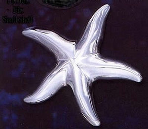 Sterling Silver Starfish Pin - Nautical Luxuries