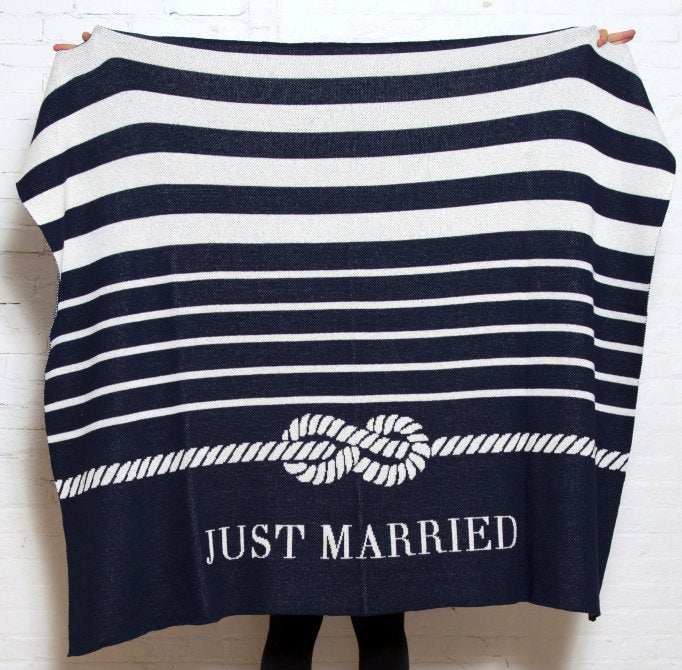 Just Married Eco-Conscious Throw - Nautical Luxuries