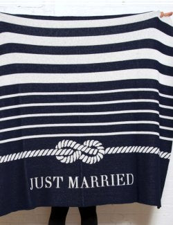 Just Married Eco-Conscious Throw - Nautical Luxuries